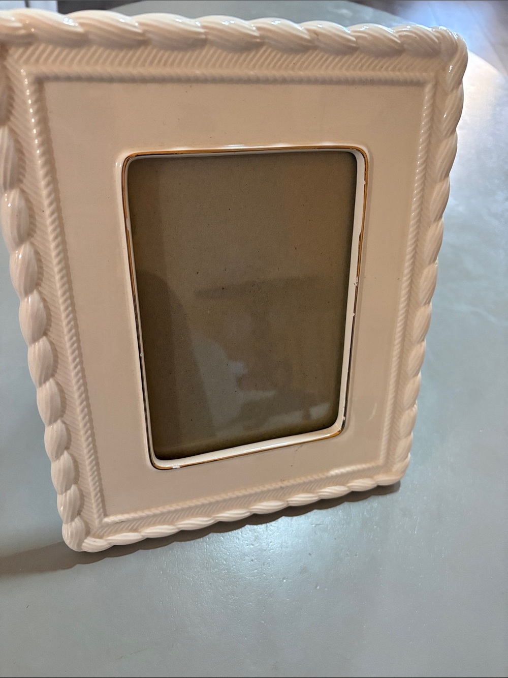 Classic Ivory Rope-Edge Photo Frame - Home Accents